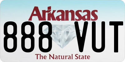 AR license plate 888VUT