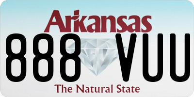 AR license plate 888VUU
