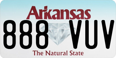 AR license plate 888VUV
