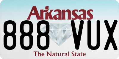 AR license plate 888VUX