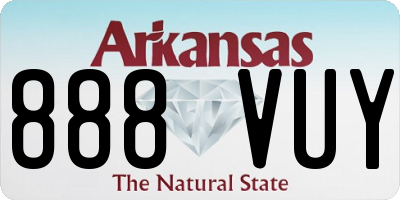 AR license plate 888VUY