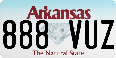 AR license plate 888VUZ