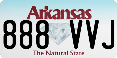 AR license plate 888VVJ