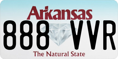 AR license plate 888VVR