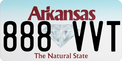 AR license plate 888VVT
