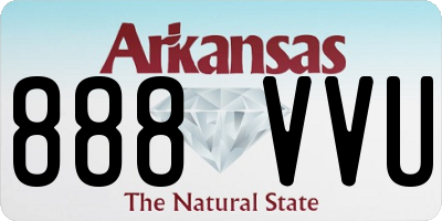AR license plate 888VVU