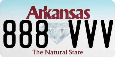 AR license plate 888VVV