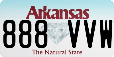 AR license plate 888VVW