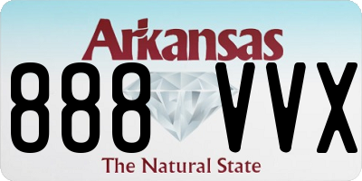 AR license plate 888VVX