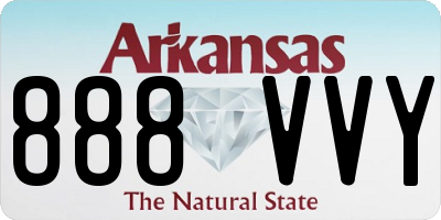 AR license plate 888VVY
