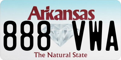 AR license plate 888VWA