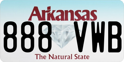 AR license plate 888VWB