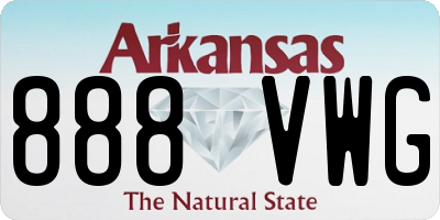 AR license plate 888VWG