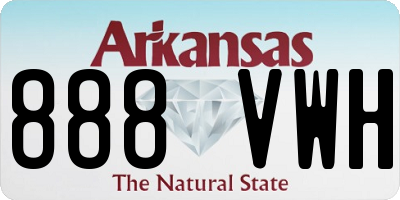AR license plate 888VWH