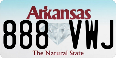 AR license plate 888VWJ