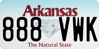 AR license plate 888VWK