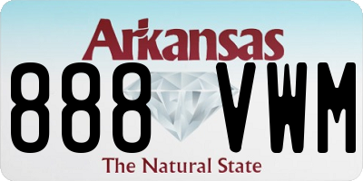 AR license plate 888VWM