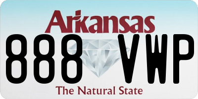 AR license plate 888VWP