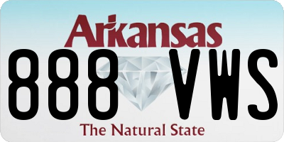 AR license plate 888VWS