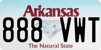 AR license plate 888VWT