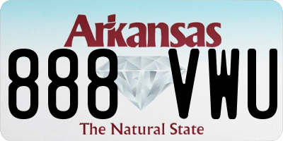 AR license plate 888VWU