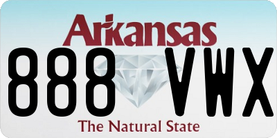 AR license plate 888VWX