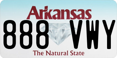AR license plate 888VWY
