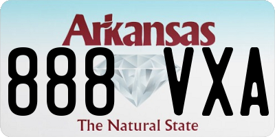 AR license plate 888VXA