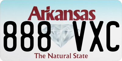 AR license plate 888VXC