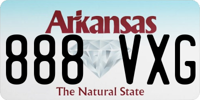 AR license plate 888VXG