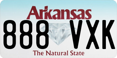 AR license plate 888VXK