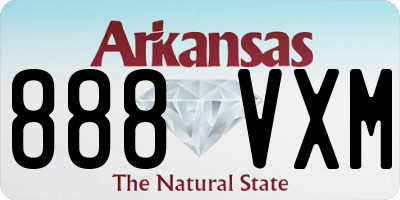 AR license plate 888VXM