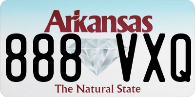 AR license plate 888VXQ