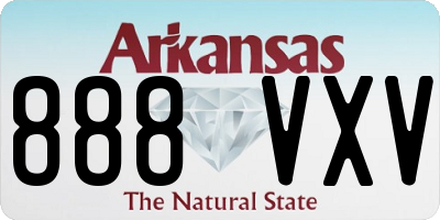 AR license plate 888VXV