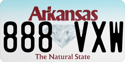 AR license plate 888VXW