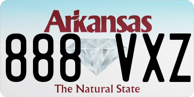 AR license plate 888VXZ
