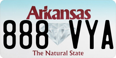 AR license plate 888VYA