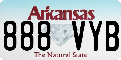 AR license plate 888VYB