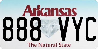 AR license plate 888VYC
