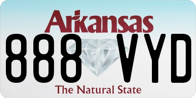 AR license plate 888VYD