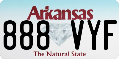 AR license plate 888VYF