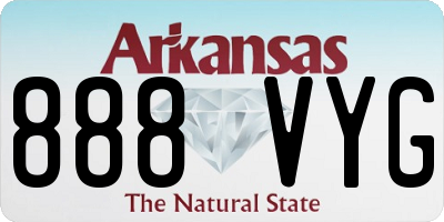 AR license plate 888VYG