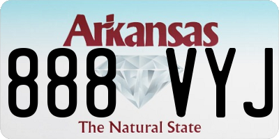 AR license plate 888VYJ