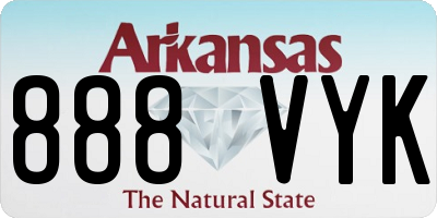 AR license plate 888VYK
