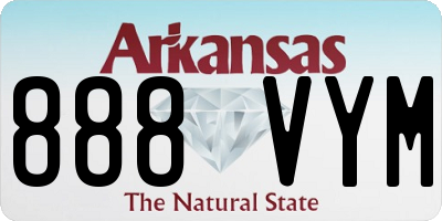 AR license plate 888VYM