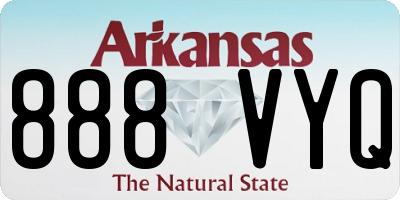 AR license plate 888VYQ