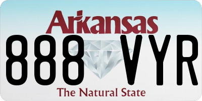 AR license plate 888VYR