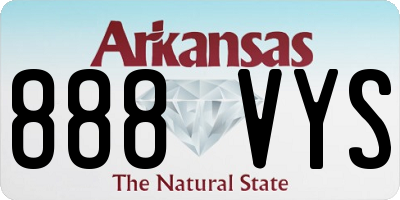 AR license plate 888VYS