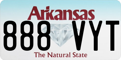 AR license plate 888VYT