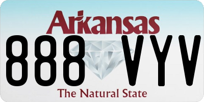 AR license plate 888VYV